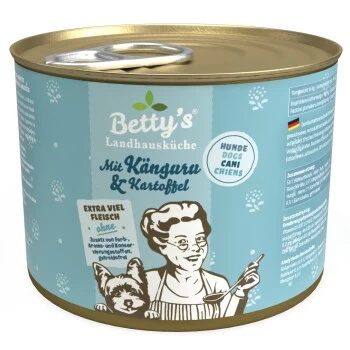 Betty's Landhausküche Mit Känguru & Kartoffel 6 X 200g Für Hund