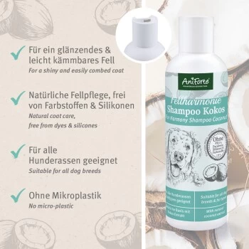 Aniforte Shampoo Kokos Fellharmonie 200ml – Bild 6