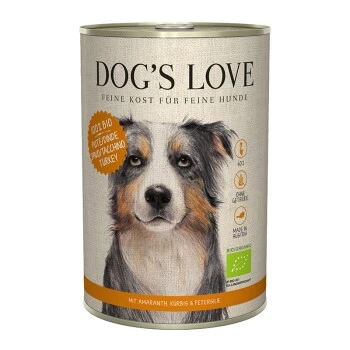 DOG'S LOVE BIO 6x400g Pute Mit Amaranth & Kürbis