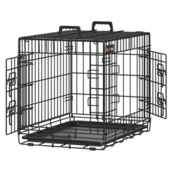 FEANDREA XL Hundekäfig Mit 2 Türen 61 Cm, 43,5 Cm, 50,5 Cm