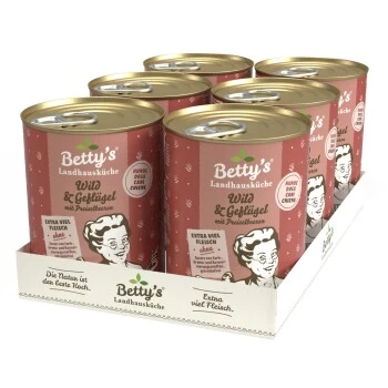Betty's Landhausküche Wild & Geflügel 6 X 400g Für Hund – Bild 2