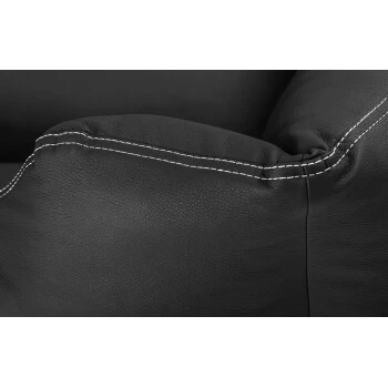 Knuffelwuff Kunstleder Hundebett Sidney Schwarz M-L â Bild 2