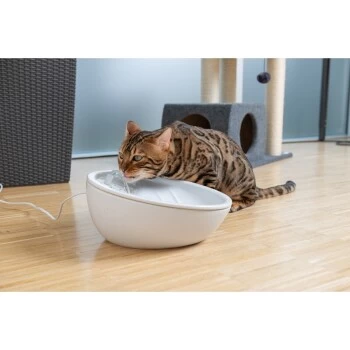 AniOne Keramik-Trinkbrunnen Waterfall Weiß Ohne Ersatzfilter – Bild 4