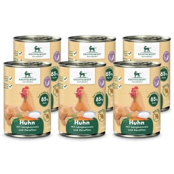 Knuffelwuff Nassfutter Hühnchen Mit Langkornreis & Karotten 6 X 400g
