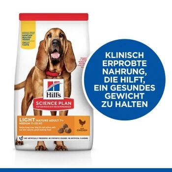 Hill's Science Plan Mature Adult 7+ Senior Light Mit Huhn 14 Kg – Bild 3
