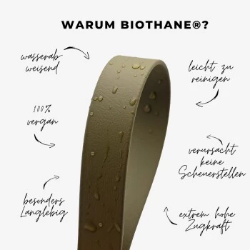 THE DOG IDEA Biothane Halsband Beige Schwarz XS – Bild 5