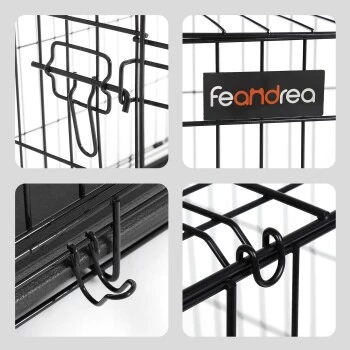 FEANDREA Hundekäfig Mit Trennwand – Bild 2