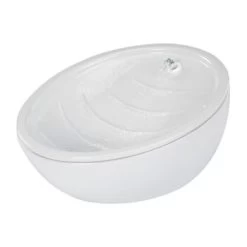 AniOne Keramik-Trinkbrunnen Waterfall Weiß Ohne Ersatzfilter