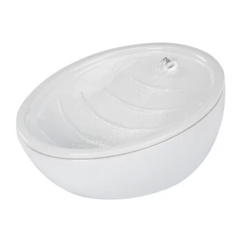 AniOne Keramik-Trinkbrunnen Waterfall Weiß Ohne Ersatzfilter