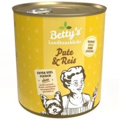 Betty's Landhausküche Pute & Reis 6 X 800g Für Hund