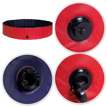 Lionto 160 Cm Hundepool Mit Ablassventil - Faltbar – Bild 4