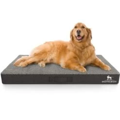 Knuffelwuff Orthopädische Hundematte Ellenie Aus Teddymaterial Und Velours Grau L